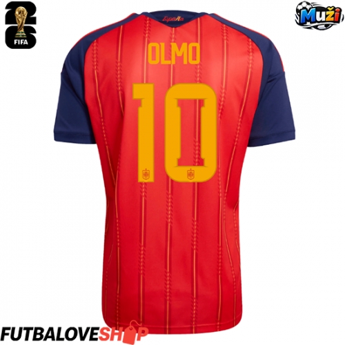 Dres Španielsko Dani Olmo #10 Domáci MS 2026 Krátky Rukáv